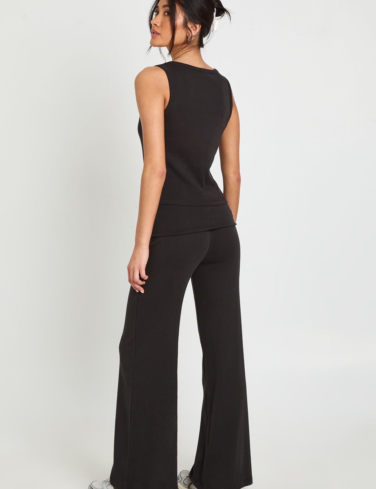 Yoga Broek met Fold Over Taille