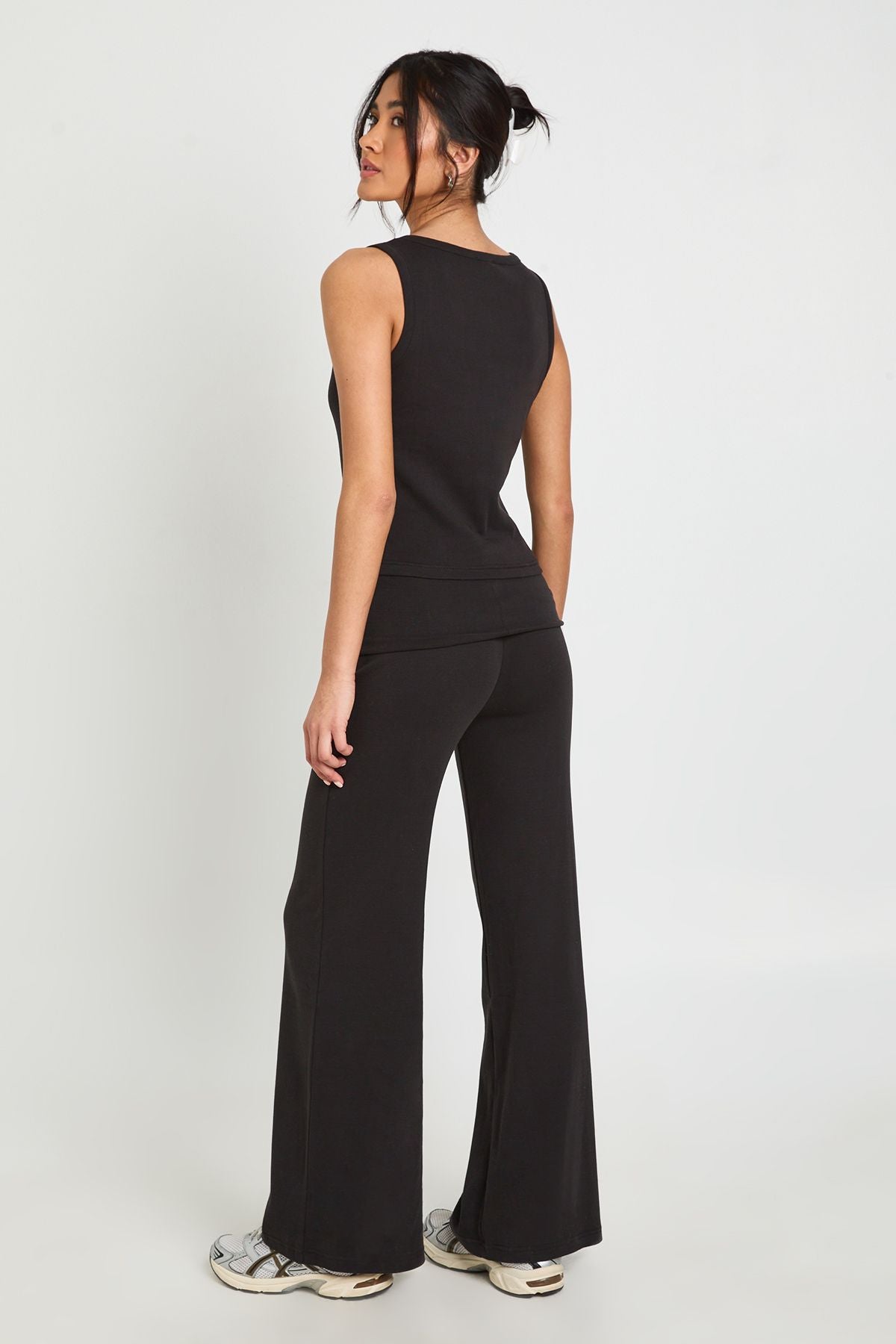 Yoga Broek met Fold Over Taille