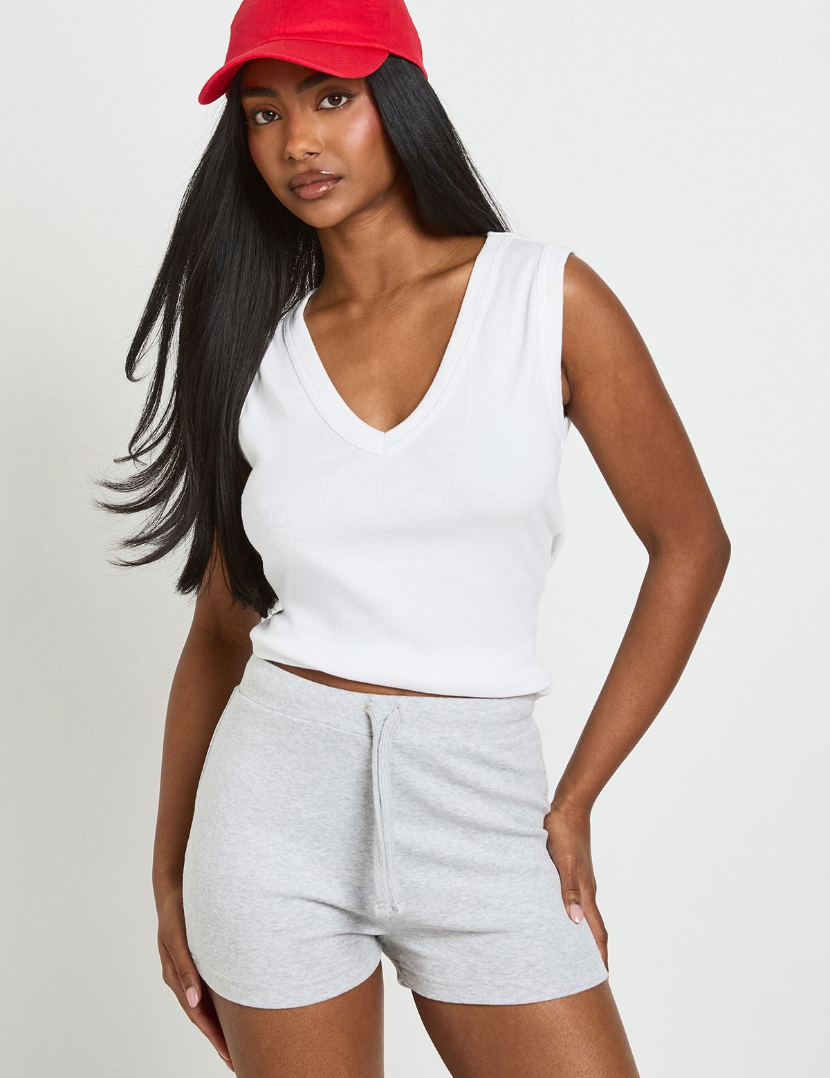 Geribbelde Low Rise Mini Short voor Zomerse Dagen