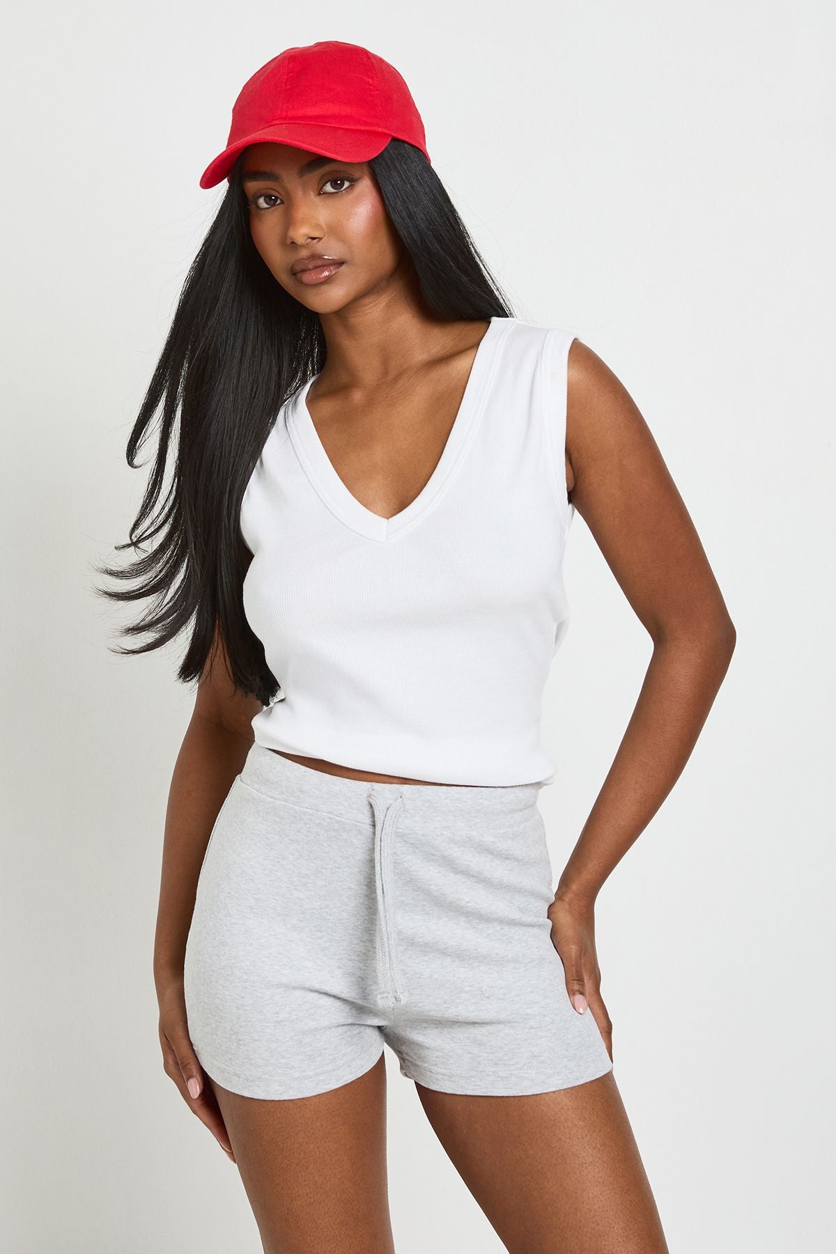 Geribbelde Low Rise Mini Short voor Zomerse Dagen