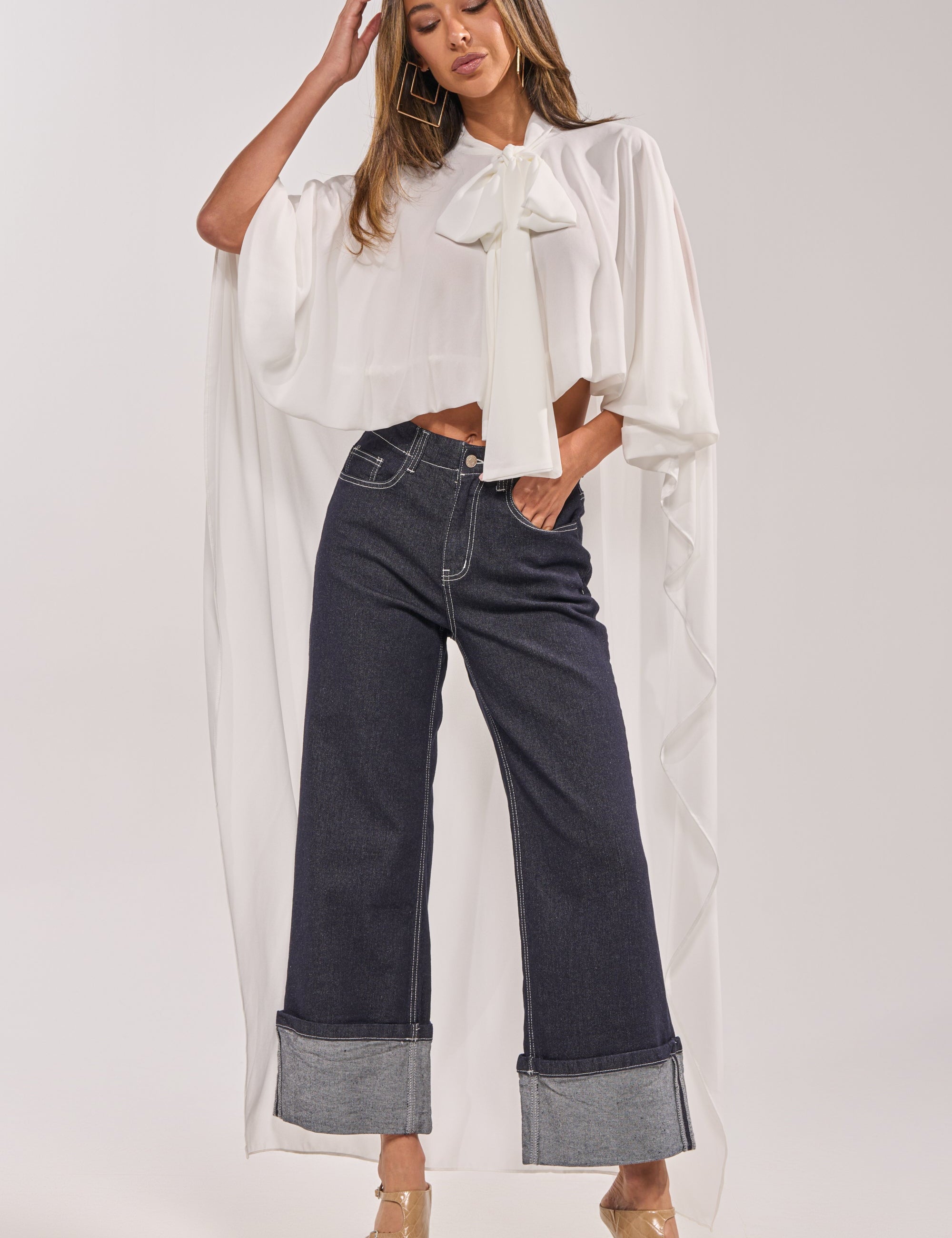 Jenna Chiffon Blouse - Elegante Blouse voor Elke Gelegenheid