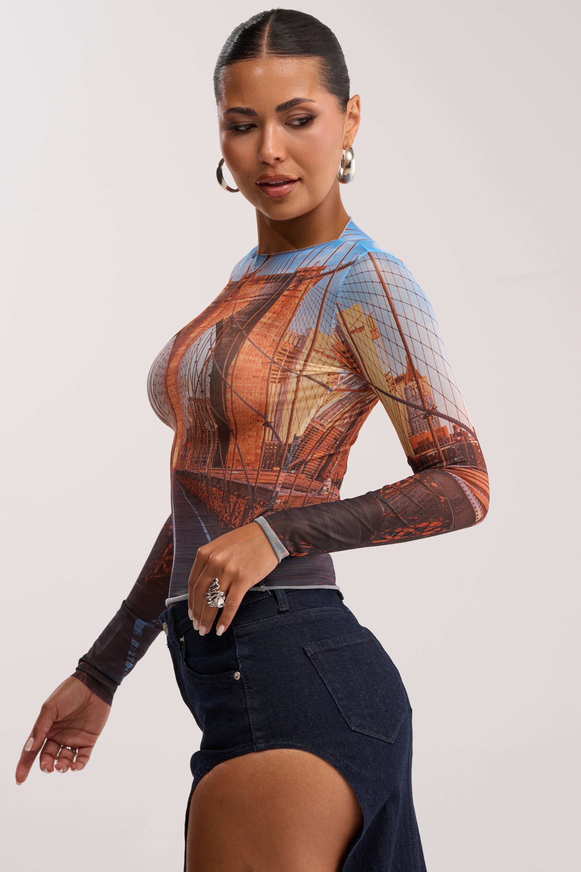 Roadtrip Mesh Longsleeve Top - Comfortabele Sheertopper