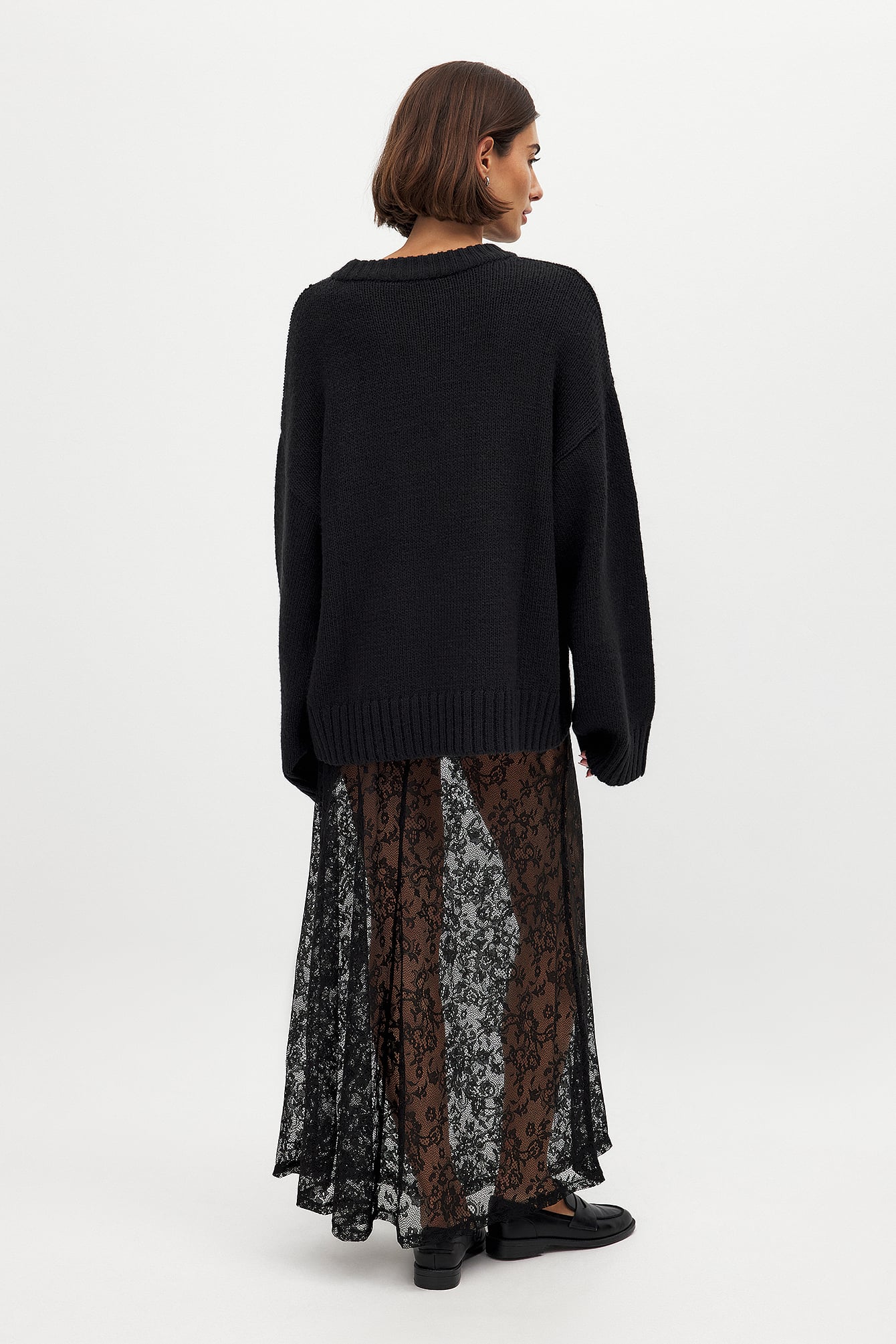 Lace Maxirok - Elegante Kantige Details voor Avonden
