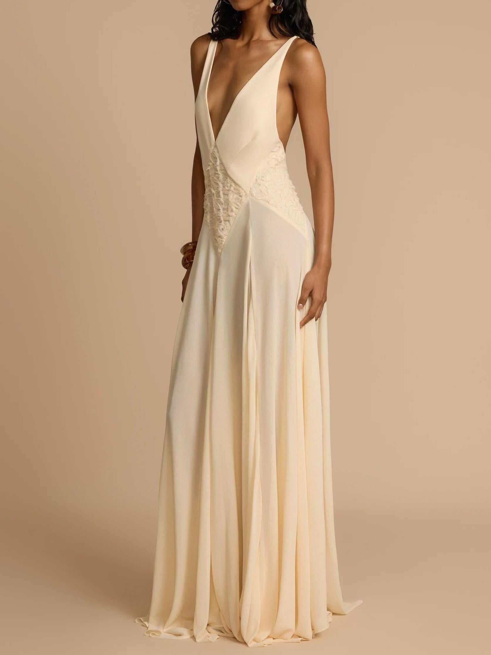 Lavinia Diepe V-hals Maxi Jurk | Avond & Zomer