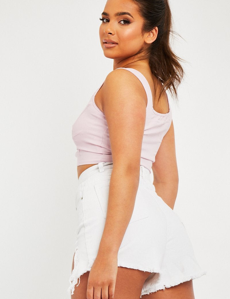 Lila Crêpe Corset Bralet Top – Judie