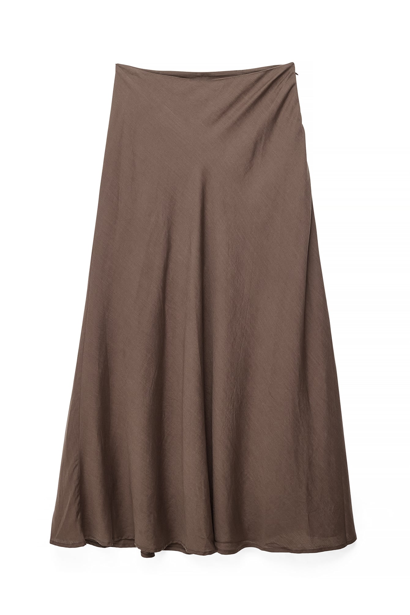 Linnen Lyocell Blend A-Lijn Maxi Rok