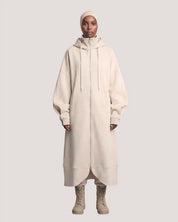 Lange Zip Hoodie Fleece — Maxi-Lengte Modest Hoodie | RUUQ