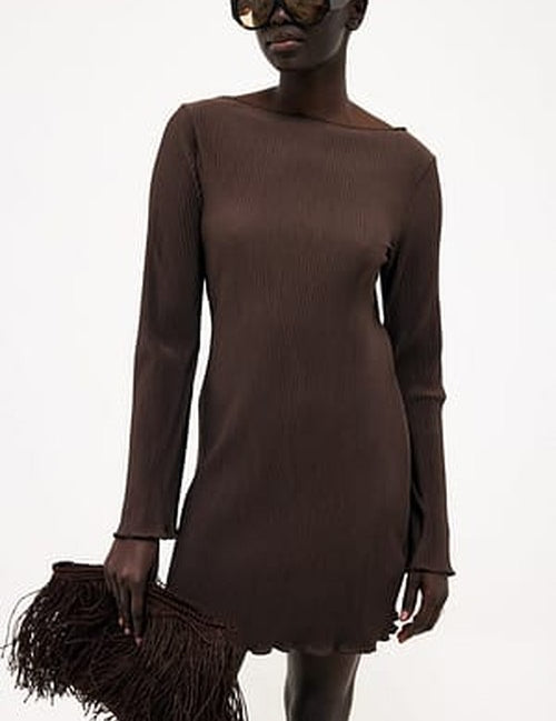 Plissé Mini Jurk - Elegante Klaslokaal Chic