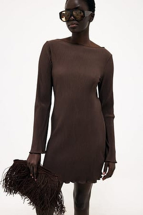 Plissé Mini Jurk - Elegante Klaslokaal Chic