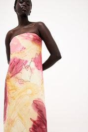 Geplisseerde Maxi Tube Jurk – Elegant & Strak Gesneden