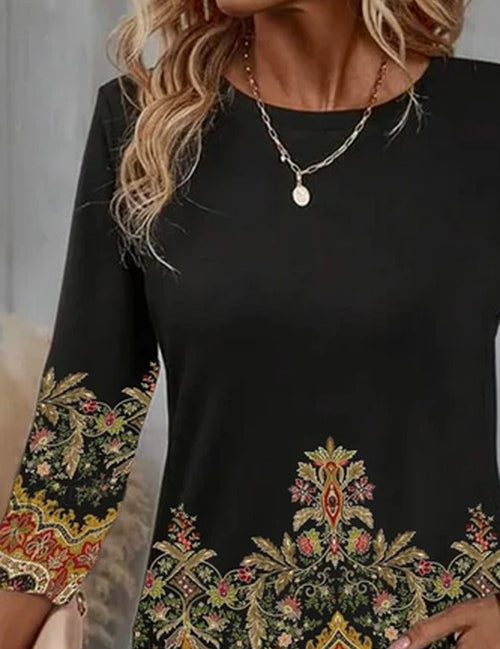 Oversized Etnische Blouse met Lange Mouwen - Comfortabel en 