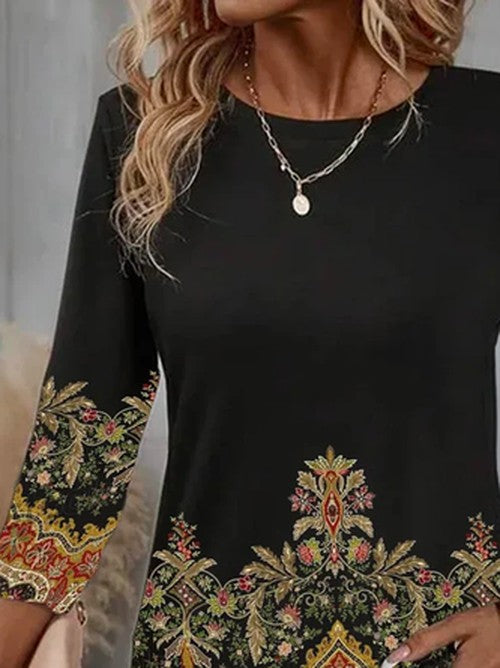 Oversized Etnische Blouse met Lange Mouwen - Comfortabel en 
