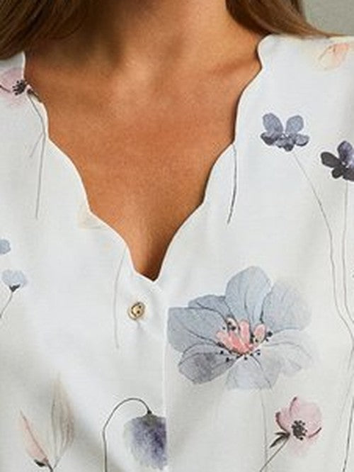 Oversized Bloemenblouse in Katoen - Casual Floral Print