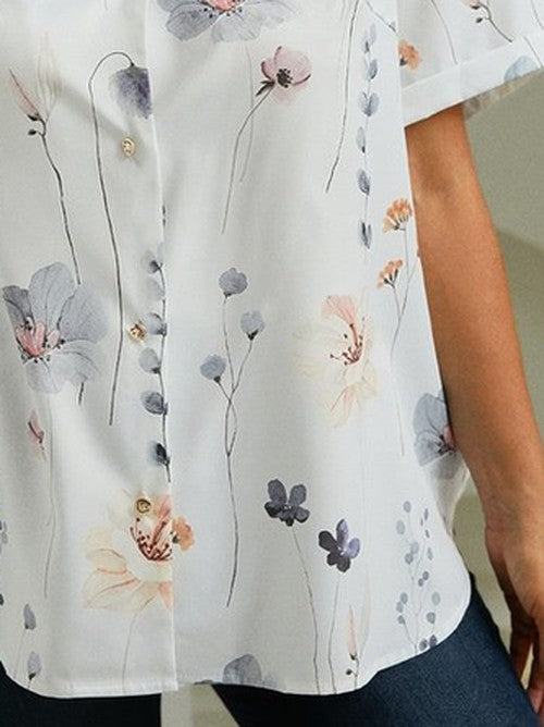 Oversized Bloemenblouse in Katoen - Casual Floral Print