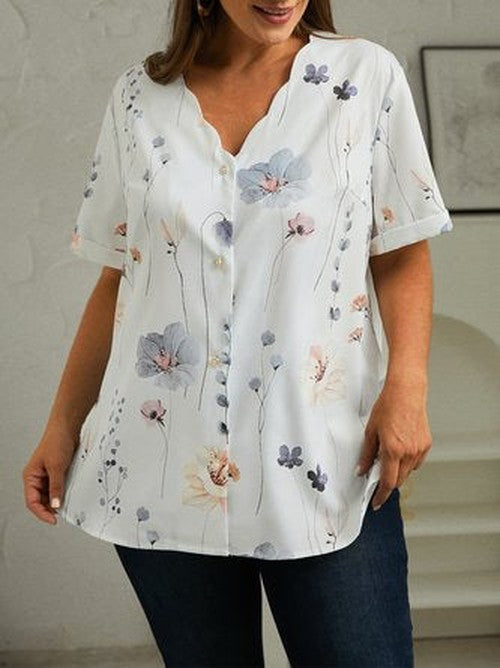 Oversized Bloemenblouse in Katoen - Casual Floral Print