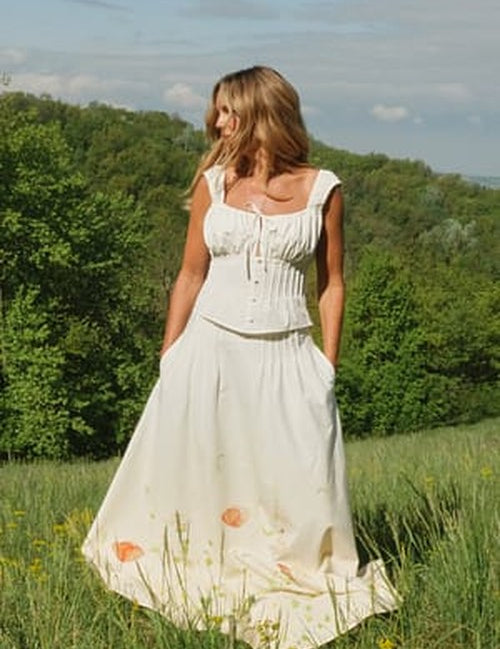 Gekleurde Maxi Rok met Print - Zomerse Elegantie