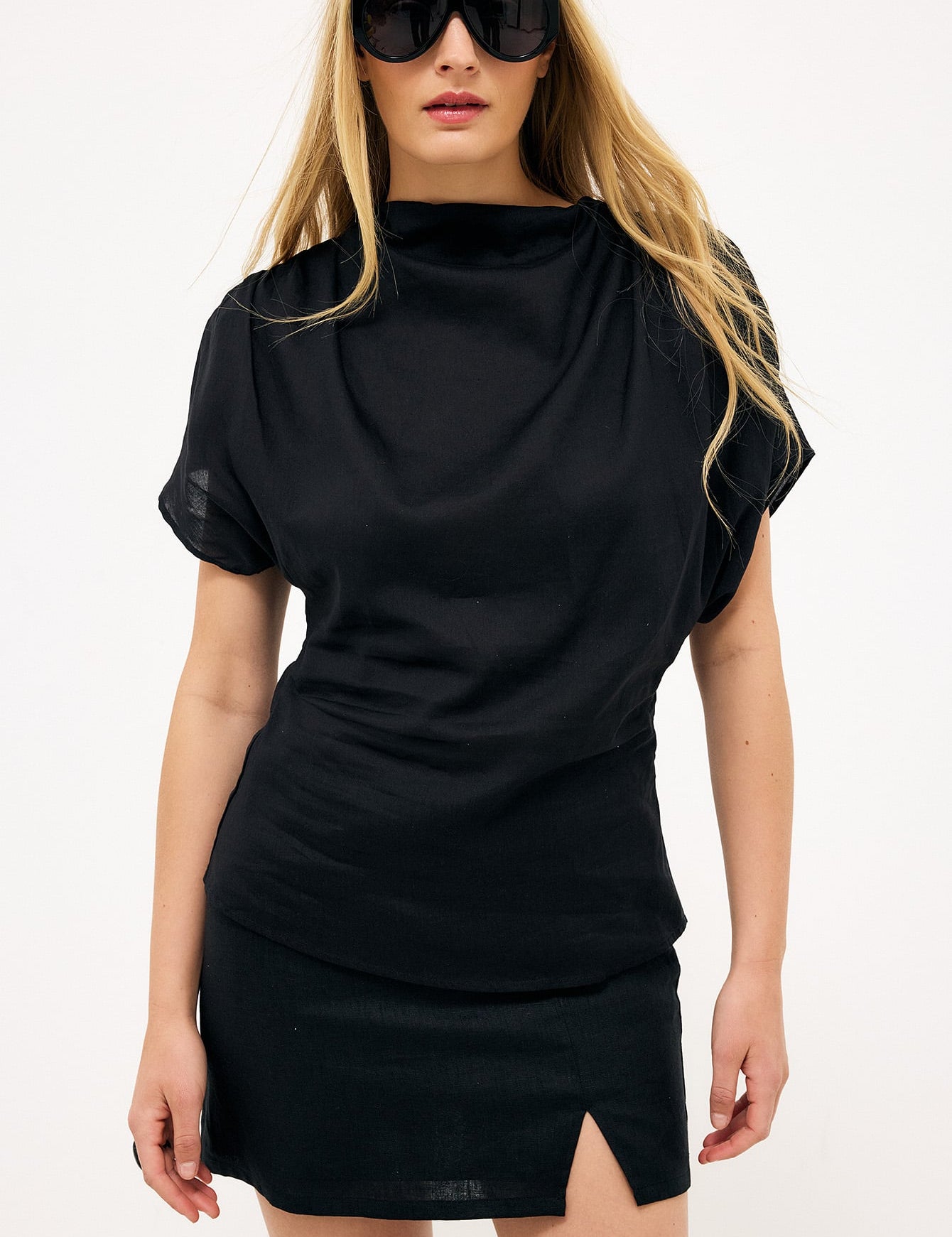 Ramie Draped Top - Luchtig Elegante Blouse voor Elke Dag