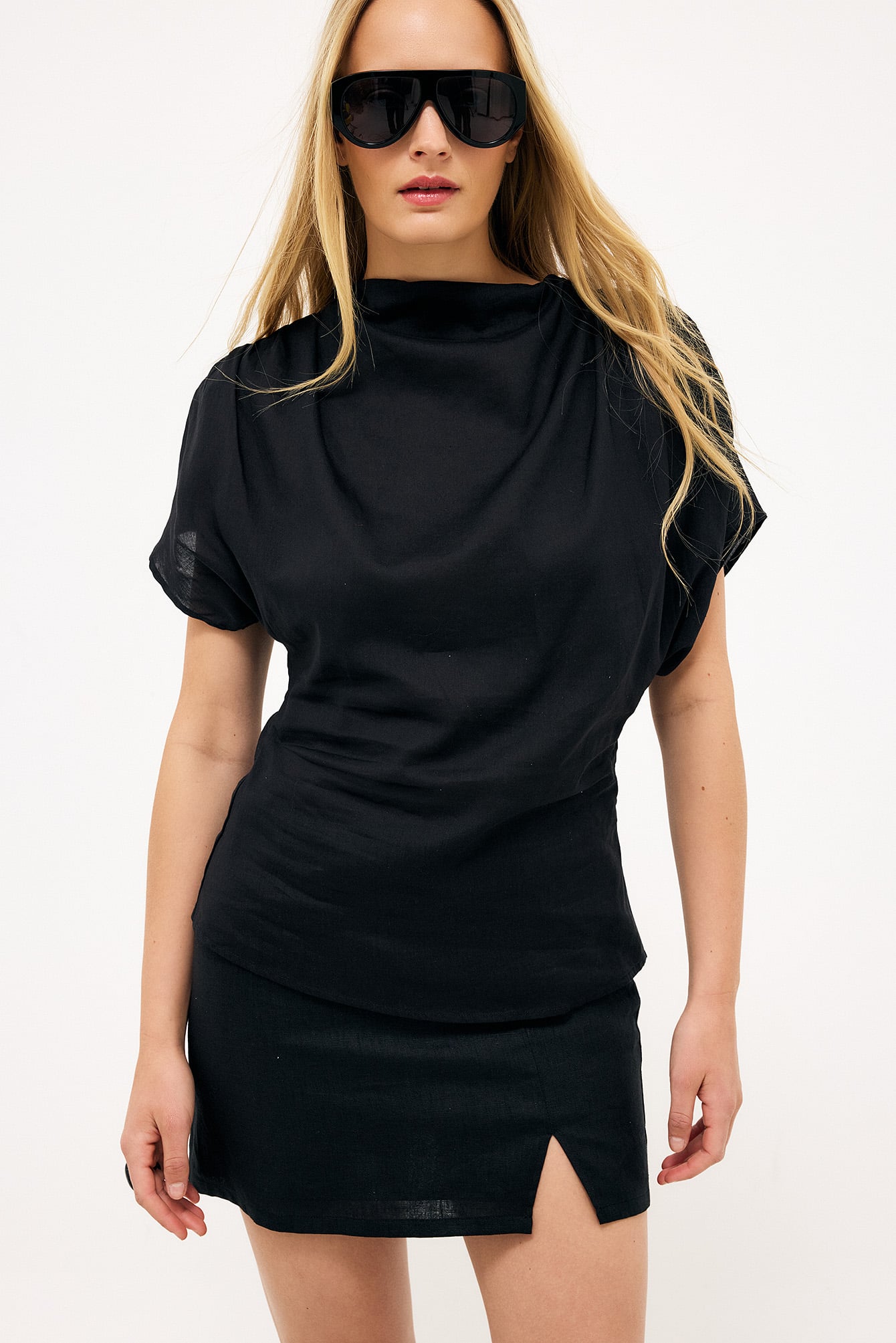 Ramie Draped Top - Luchtig Elegante Blouse voor Elke Dag
