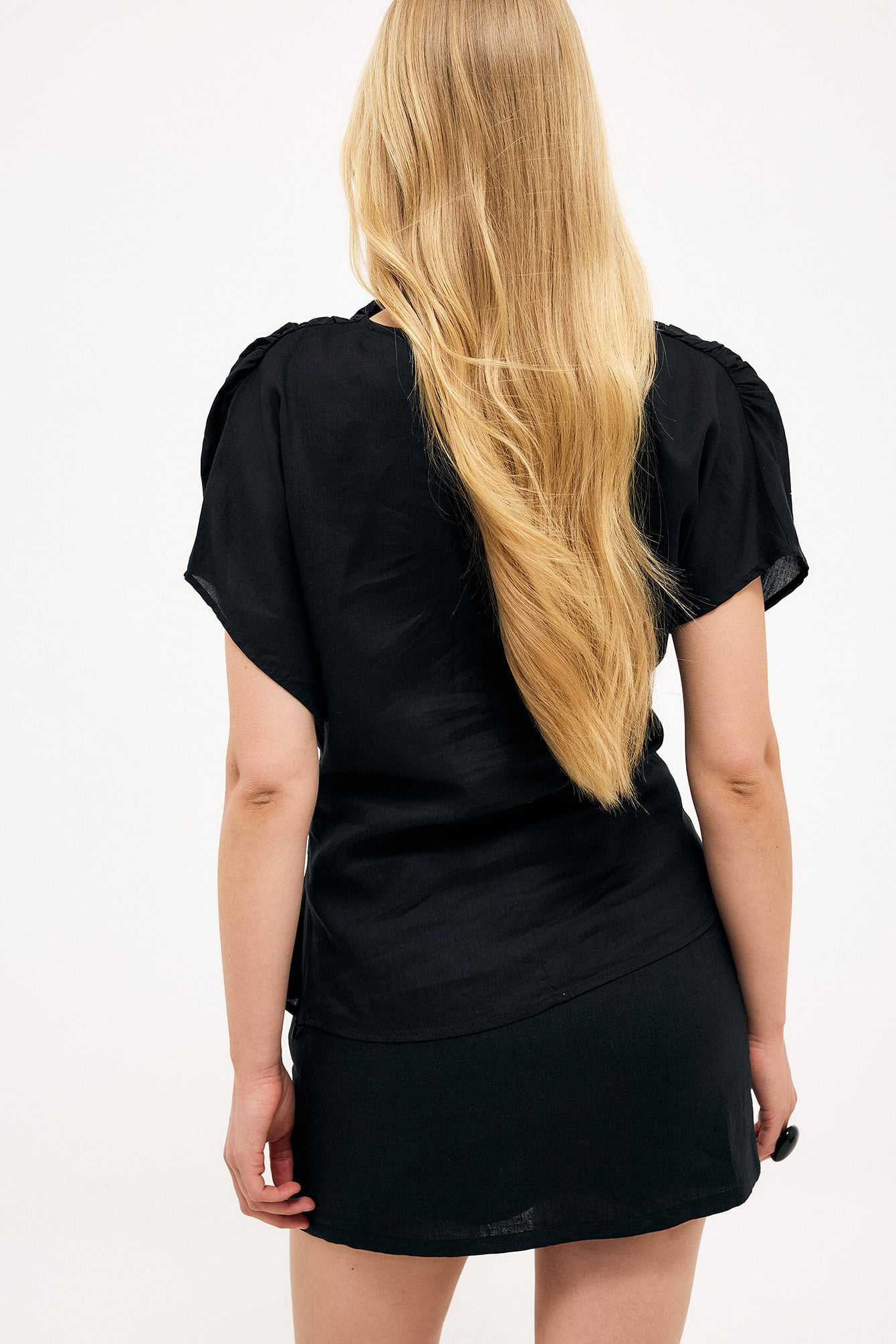 Ramie Draped Top - Luchtig Elegante Blouse voor Elke Dag