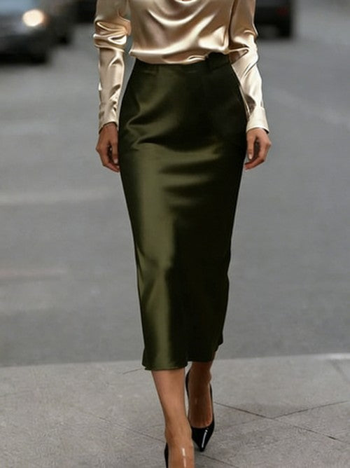 Elegante Zijde Rok in Klassiek Zniuw - Regular Fit