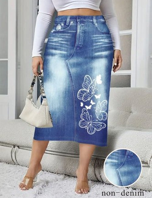 Casual Katoenmix Rok met Streetprint voor Dagelijks Gebruik