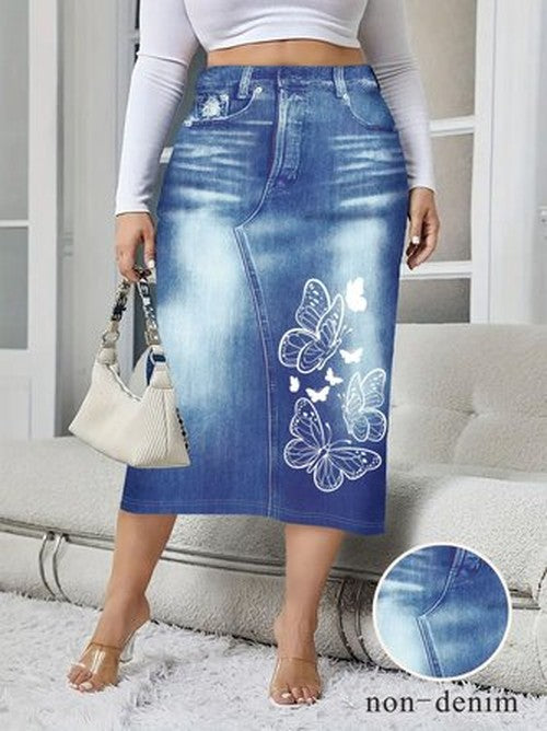 Casual Katoenmix Rok met Streetprint voor Dagelijks Gebruik