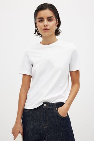 Ronde Hals Katoenen T-Shirt | Basics voor Elke Dag