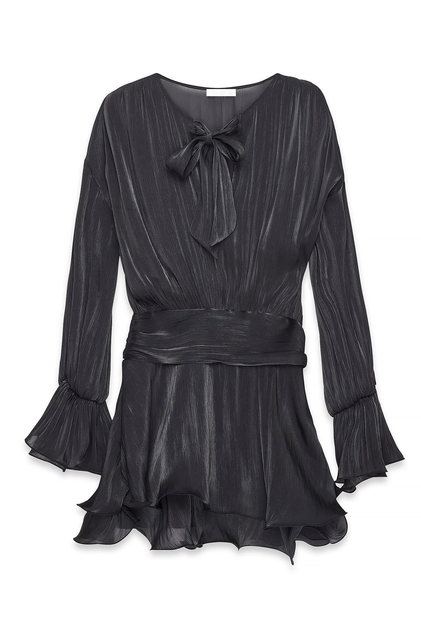 Ruched Mini Jurk met Volant - Elegantvouwdetail