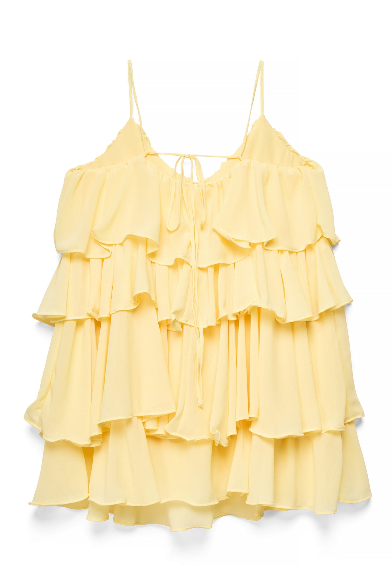 Ruffle Plissé Strap Mini Jurk - Elegante Vrijheid