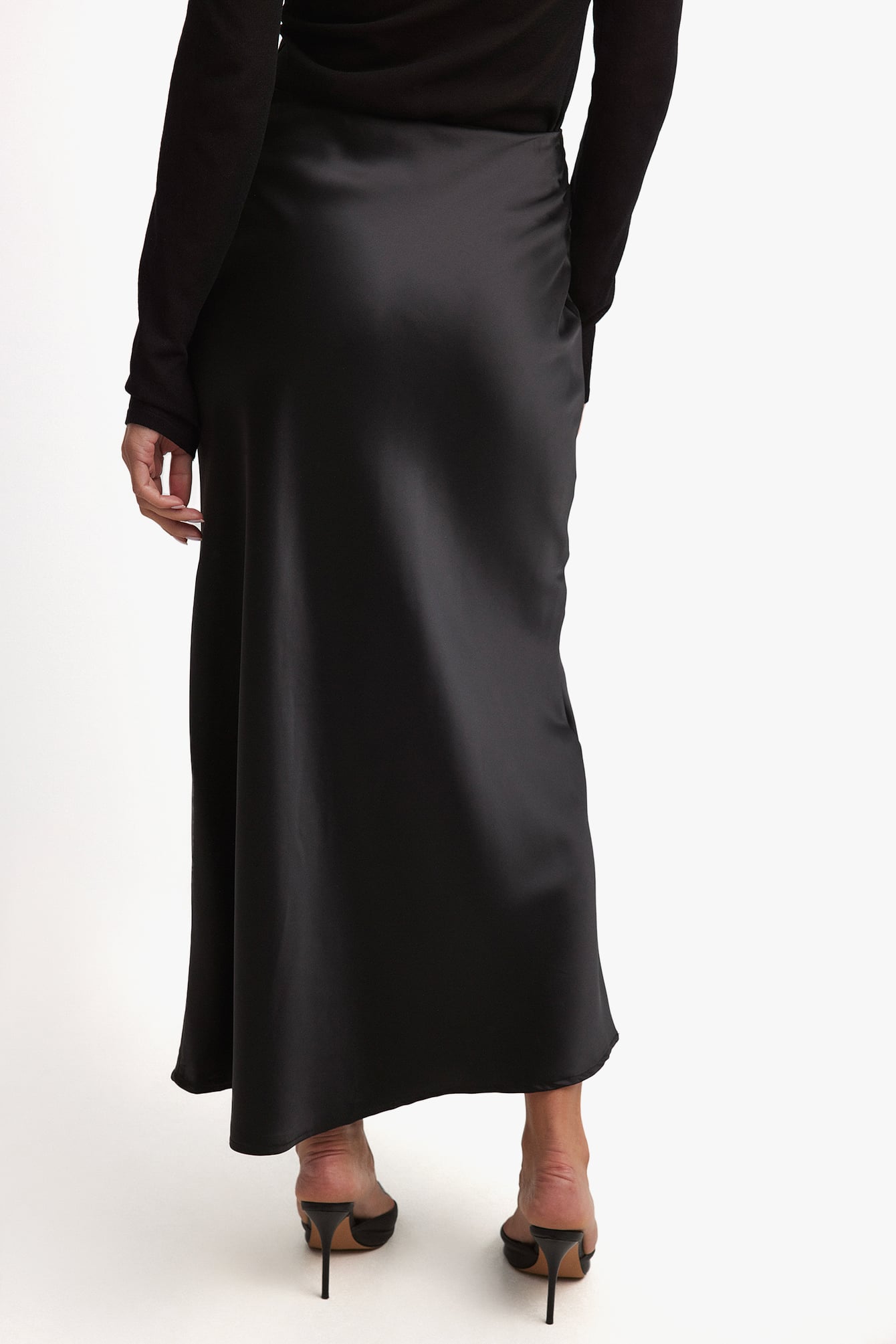 Satijn Midi Rok - Elegante Glans voor Dagelijks