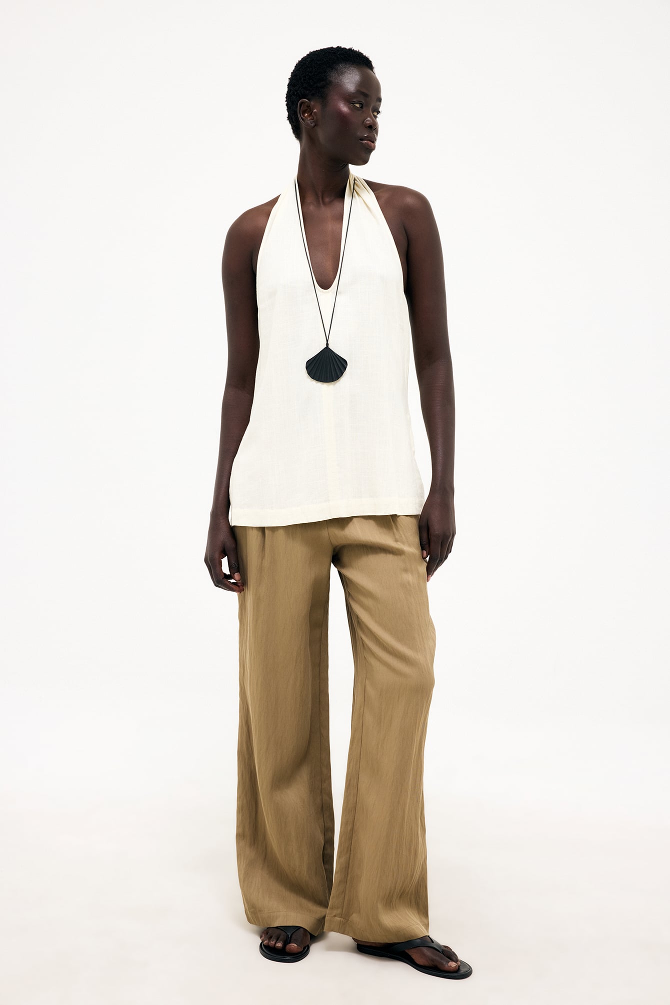 Halterneck Topje met Scoop Neckline - Zomers en Elegant