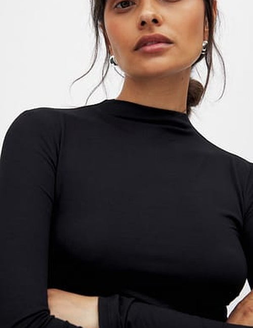 Zachte Turtleneck Top met Lange Mouwen