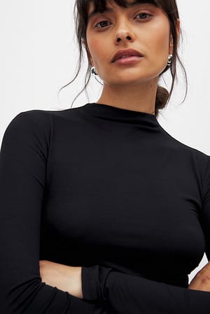Zachte Turtleneck Top met Lange Mouwen
