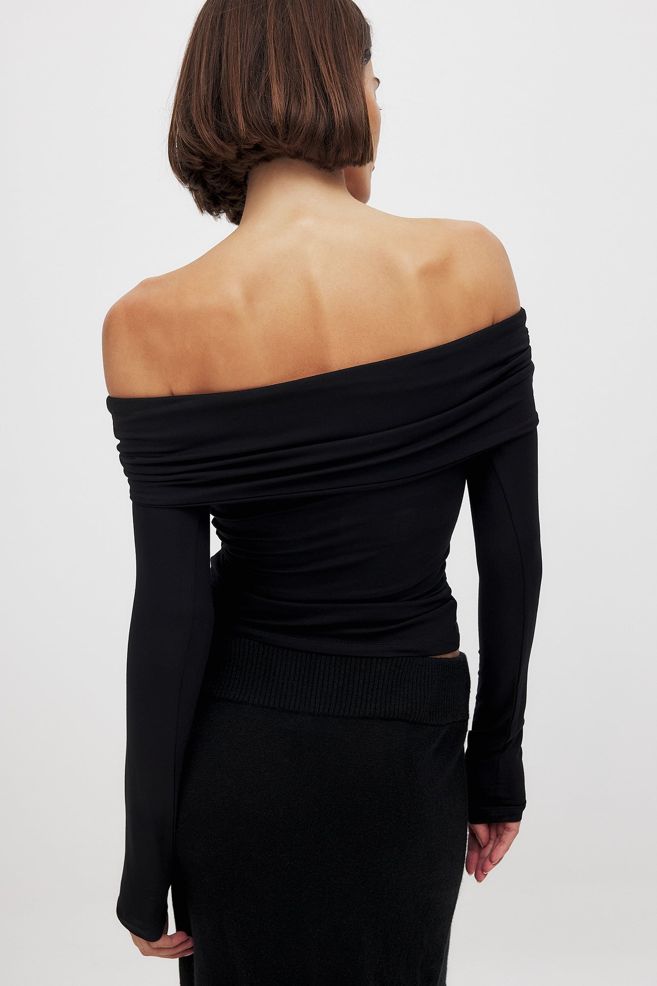 Zachte Longsleeve Top met Strakke Lijn