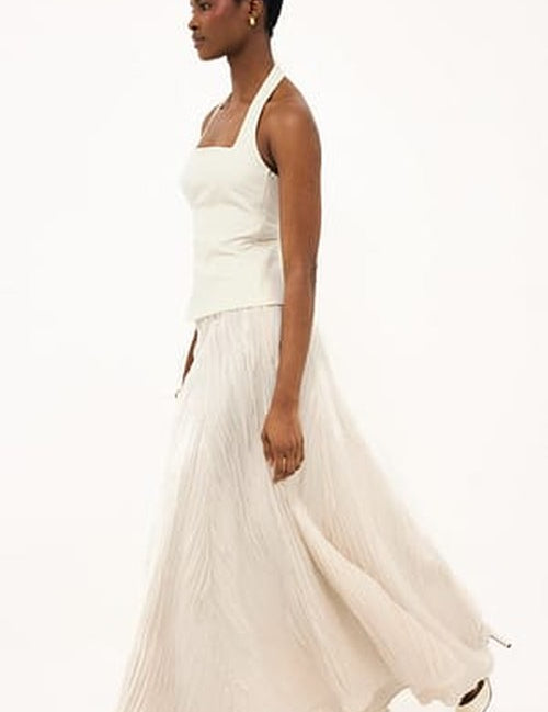 Textured A-Lijn Maxi Rok - Elegante Zomerstijl