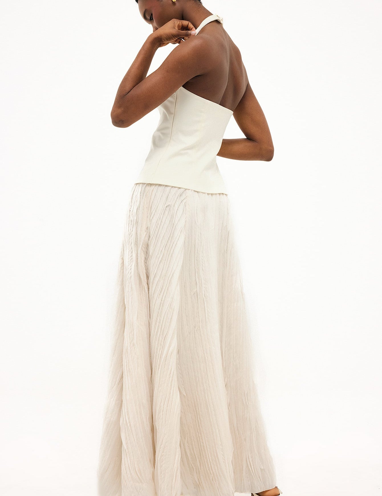 Textured A-Lijn Maxi Rok - Elegante Zomerstijl
