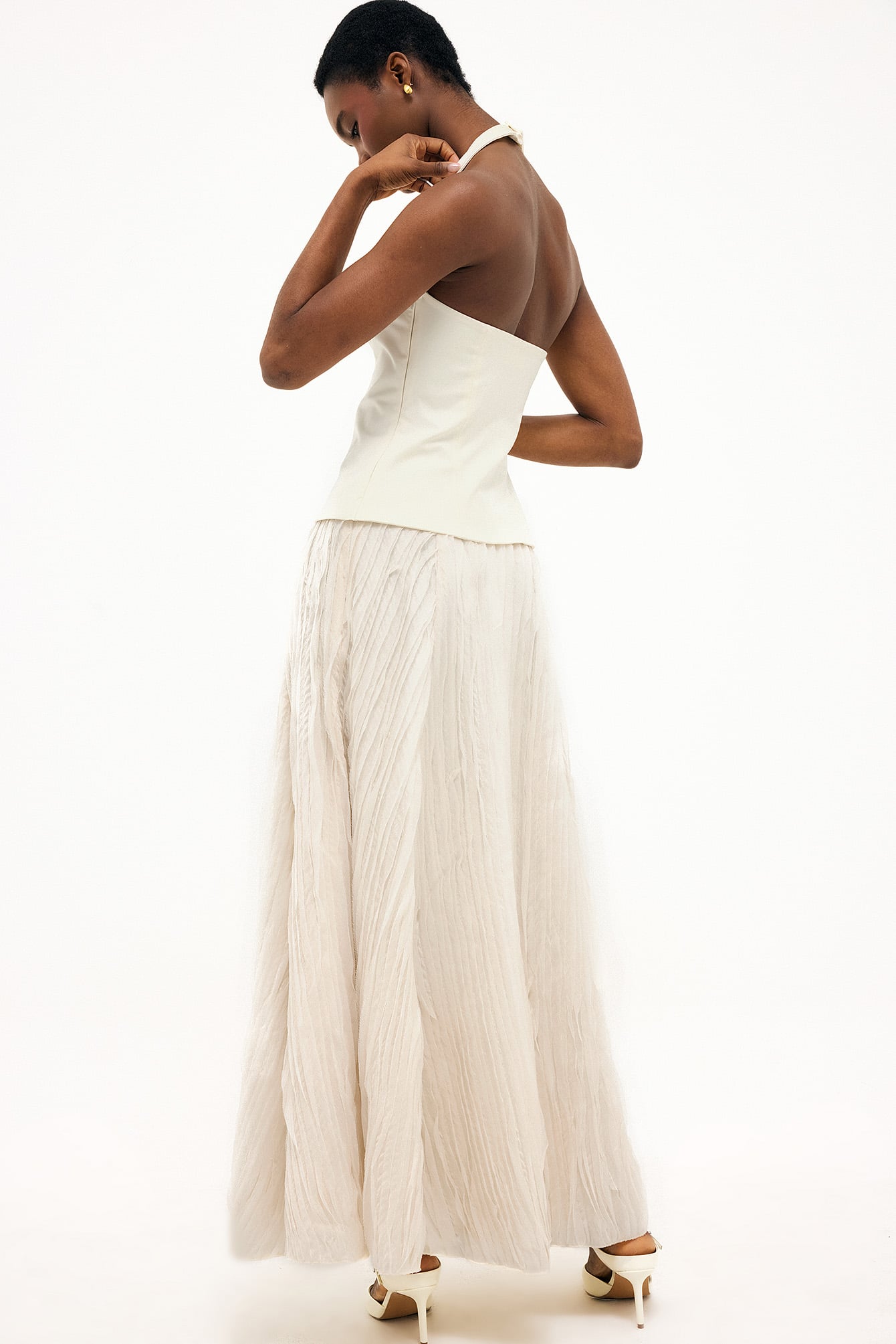 Textured A-Lijn Maxi Rok - Elegante Zomerstijl