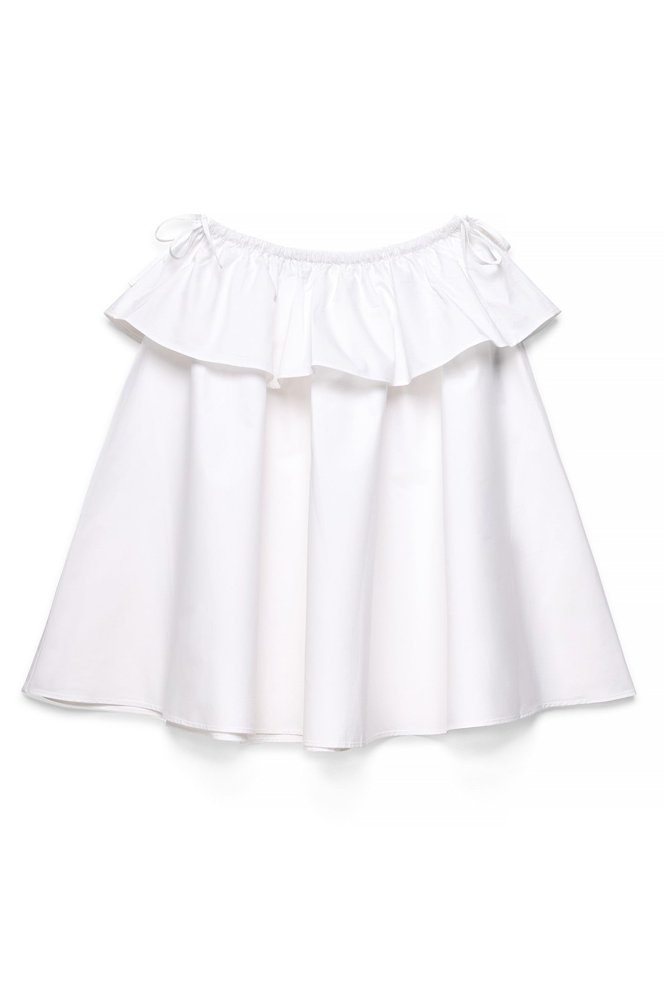 Rok met dubbele lagen en strikdetail