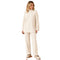 Dames set in wit met minimalistisch design, zacht en comfortabel voor casual en stijlvolle outfits.