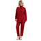 Dames set in rood met minimalistisch design, zacht en comfortabel voor casual en stijlvolle outfits.