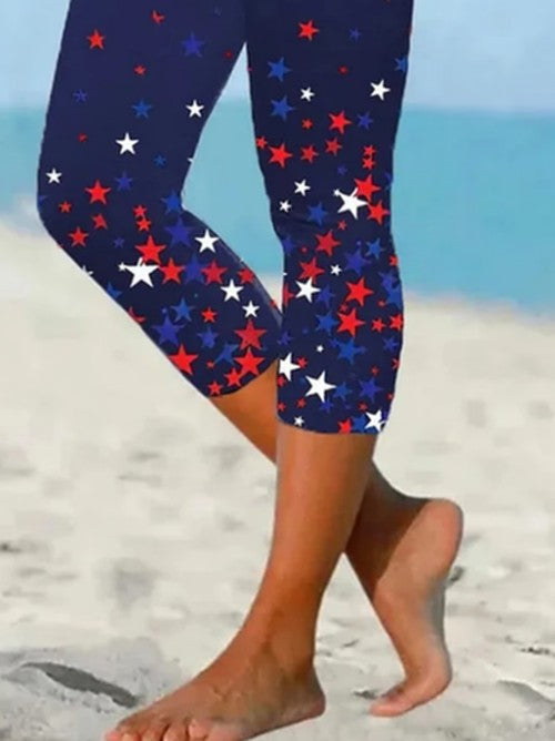 Capri Broek met Elastische Taille - Casual Zomerbroek voor D