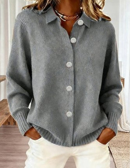 Effen Cardigan met Lange Mouwen – Comfortabele Casual Vest