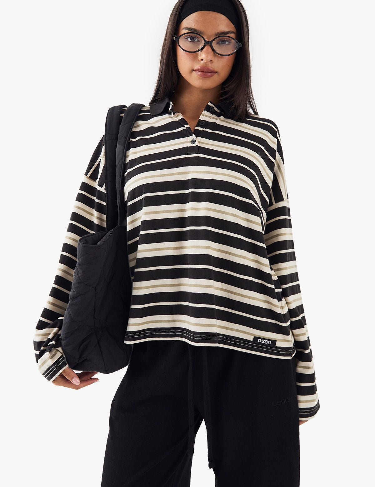 Gestreept Overshirt in Katoenmix voor Vrouwen