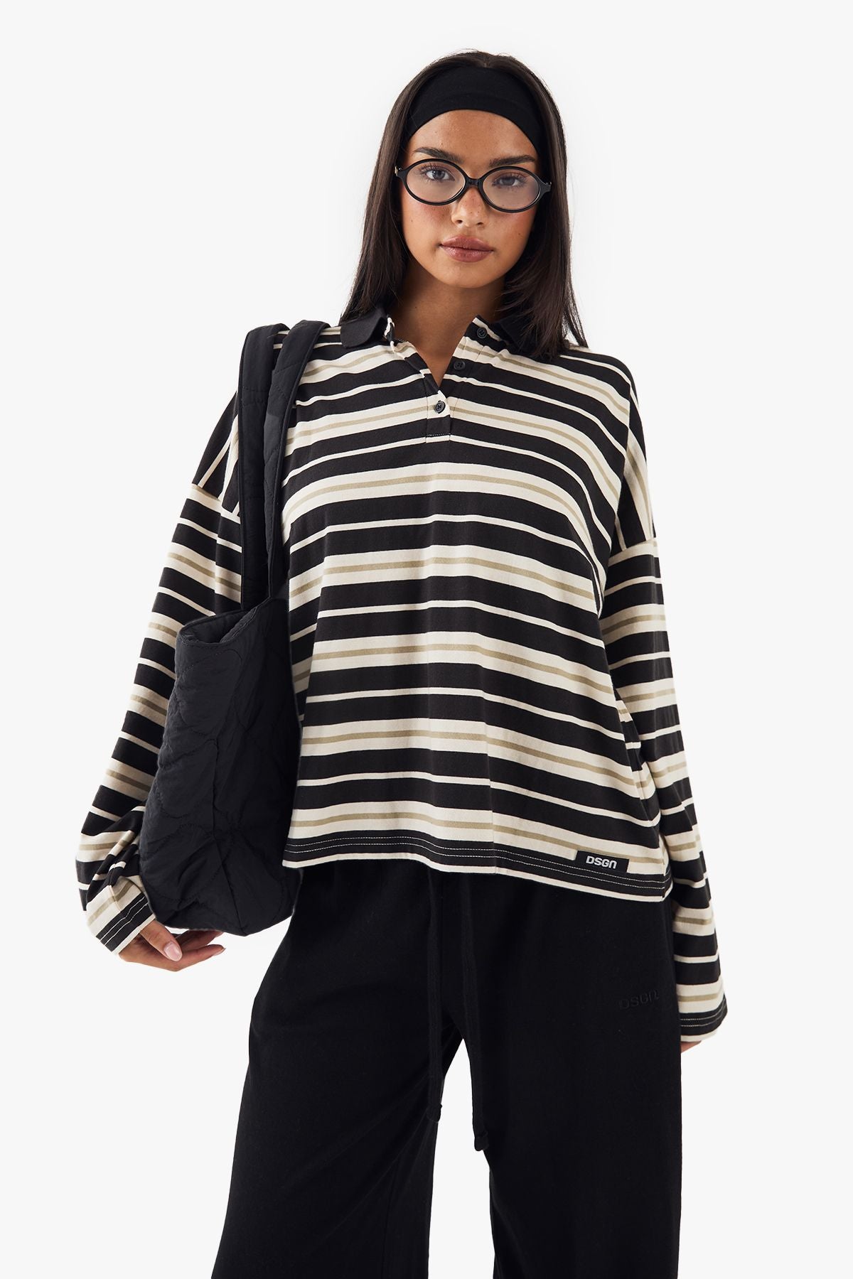 Gestreept Overshirt in Katoenmix voor Vrouwen