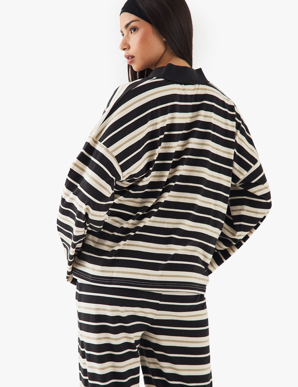 Gestreept Overshirt in Katoenmix voor Vrouwen