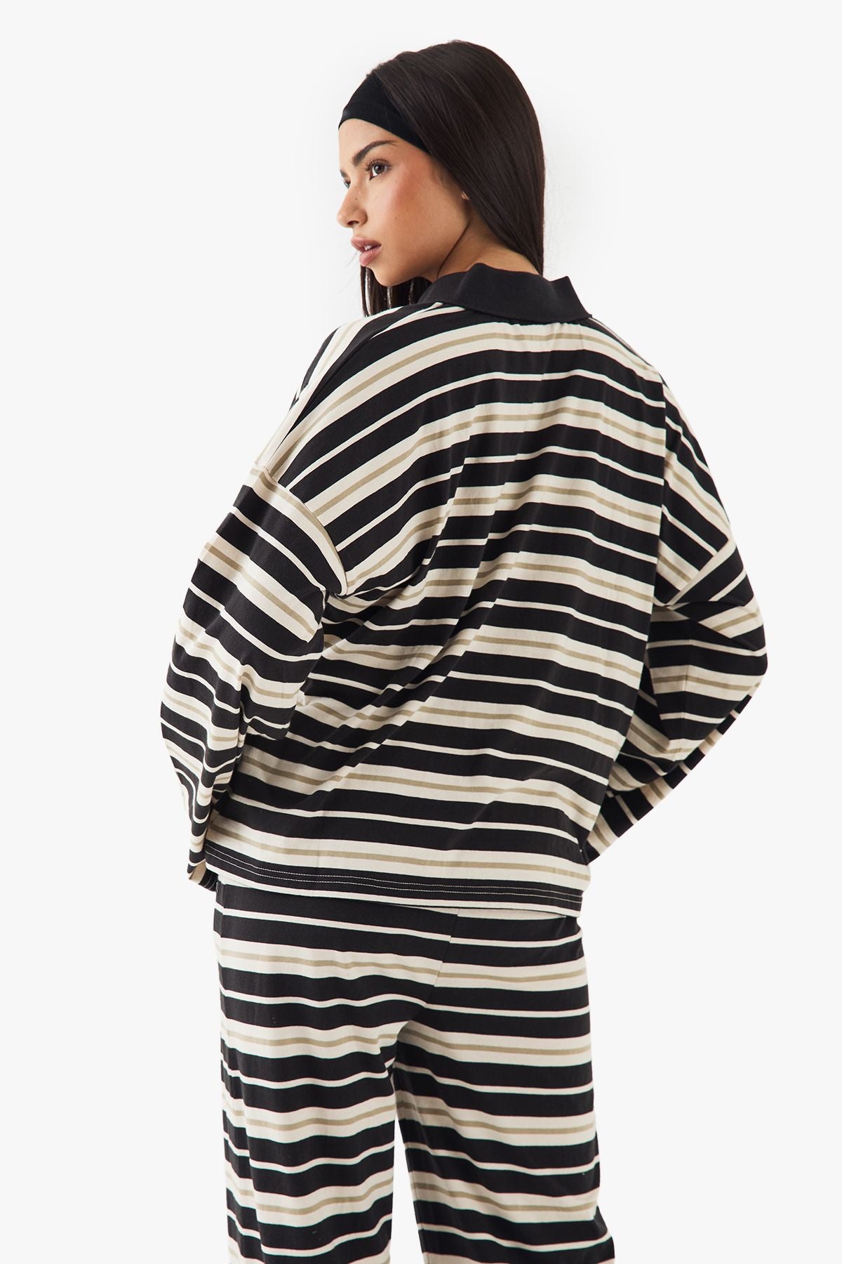 Gestreept Overshirt in Katoenmix voor Vrouwen