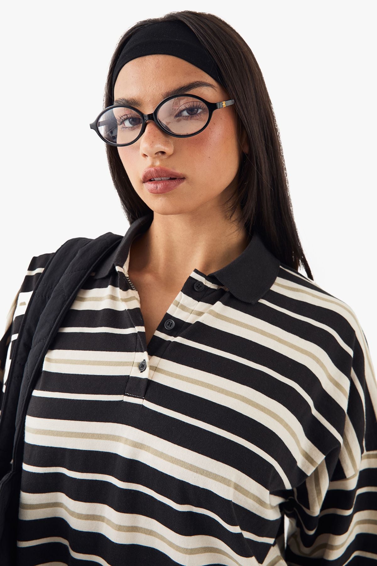 Gestreept Overshirt in Katoenmix voor Vrouwen